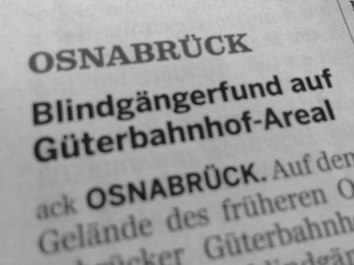 Was für ein Blindgänger am Güterbahnhof da wohl gefunden wurde Die Stadt Osnabr