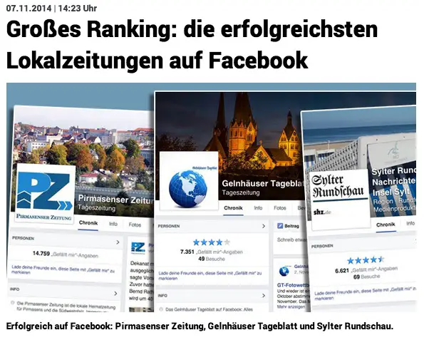 Glückwünsche an die Kollegen von der Lokalzeitung!