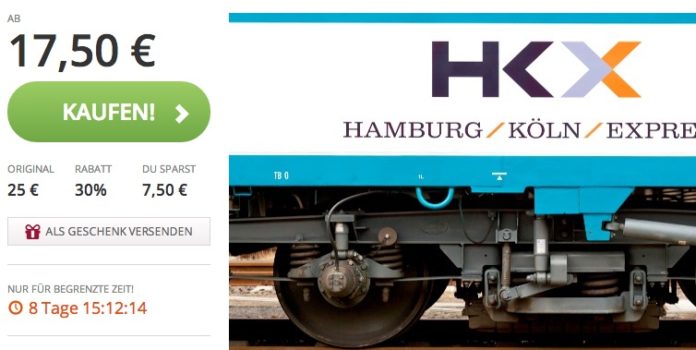 30% Rabatt auf den Hamburg-Köln-Express