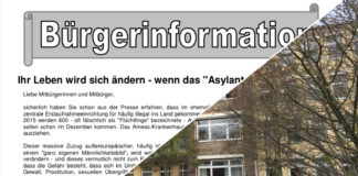 NPD Bürgerinformation Flyer zum Flüchtlingsheim in Osnabrück