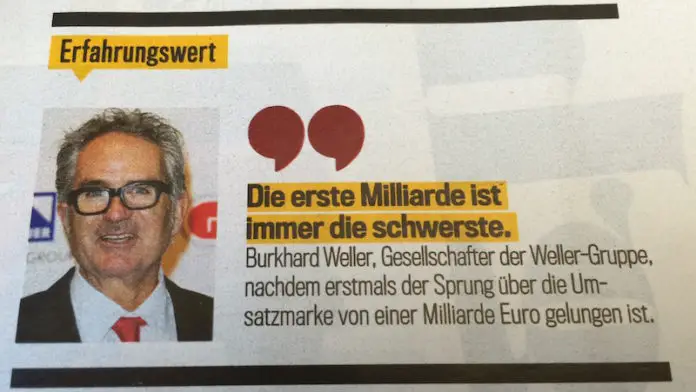 burkhard-weller-umsatz-milliarde Zitat Burkhard Weller Umsatz Milliarde