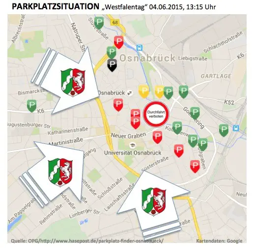 Parken am Westfalentag 04.06.2015