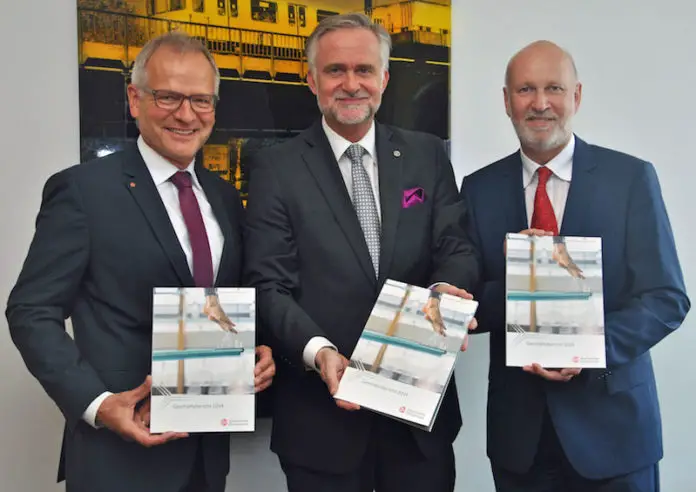Manfred Hülsmann (Vorstandsvorsitzender), Oberbürgermeister Wolfgang Griesert (Aufsichtsratsvorsitzender) und Dr. Stephan Rolfes (Vorstand)