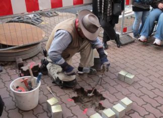 Stolpersteine werden verlegt