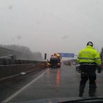 Stau nach Unfall mit LKW auf der A1 vor Wallenhorst