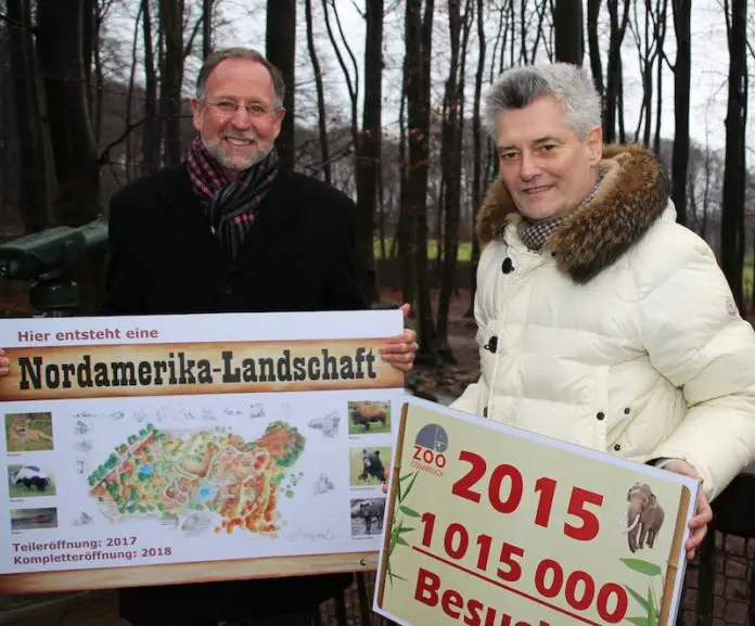 Zoopräsident Reinhard Sliwka und Zoogeschäftsführer Andreas Busemann