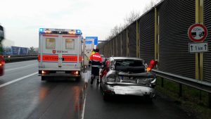Unfall auf der Autobahn A1