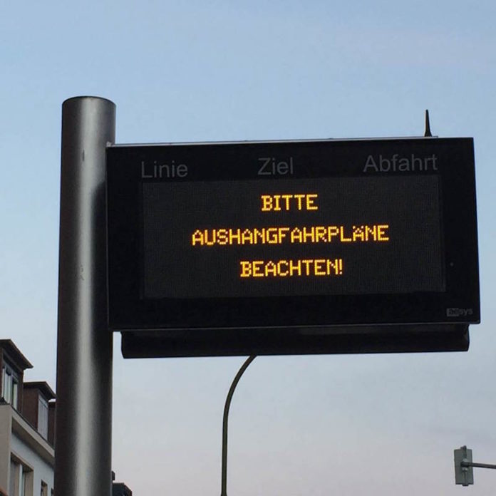 Anzeigetafel Stadtwerke Osnabrück