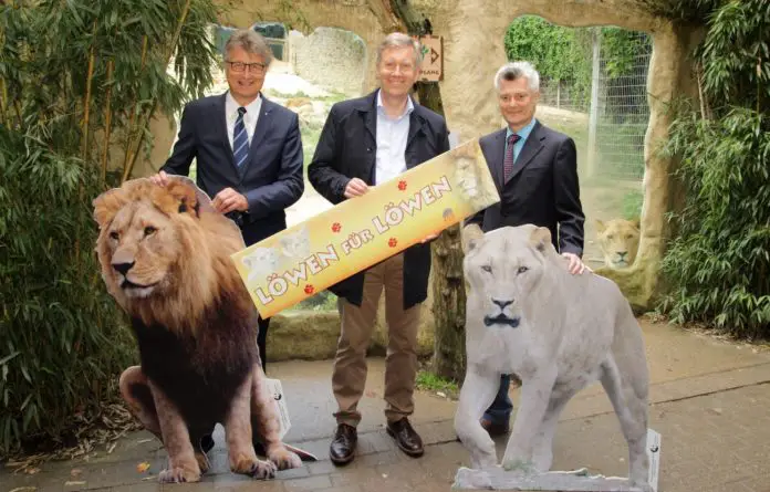 Dr. E. h. Fritz Brickwedde, Bundespräsident a. D. Christian Wulff, Zoogeschäftsführer Andreas Busemann