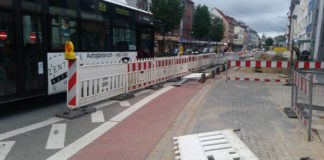Baustellenabsicherung Iburger Straße