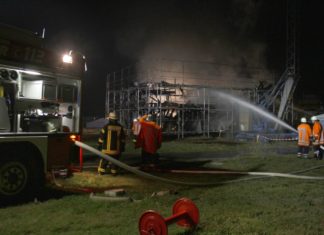 Vollbrand eines Neubaus in Melle bei Osnabrück