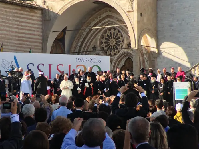 Papst in Assisi.