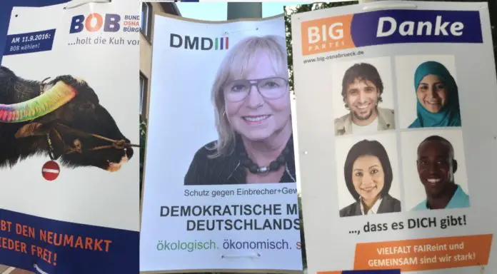 Wahlplakate Osnabrück: BOB, DMD, BIG