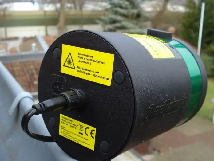 gefährliche Laserbeleuchtung