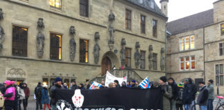 Demonstration vor dem Rathaus in Osnabrück