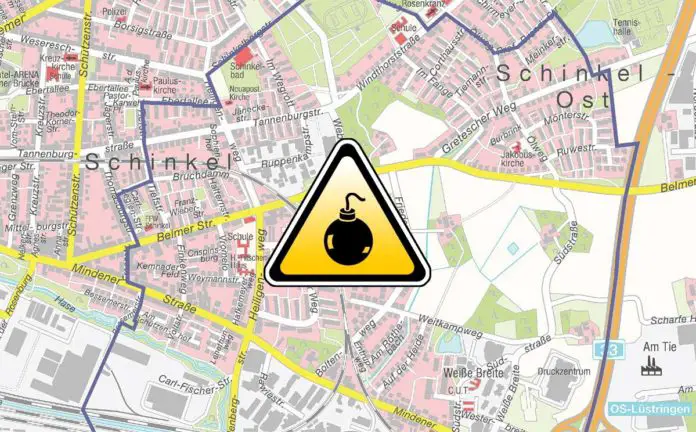 Evakuierung Schinkel, Bombe