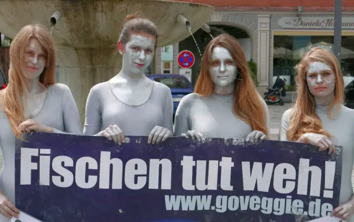Peta Protest gegen Fischfang