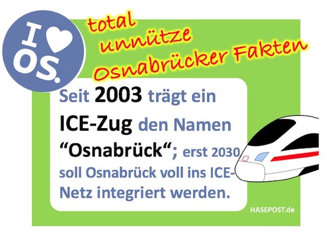 total unnütze Osnabrücker Fakten, ICE