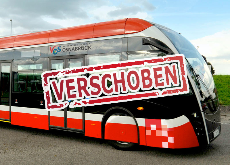 Elektrobus verschoben, Osnabrück