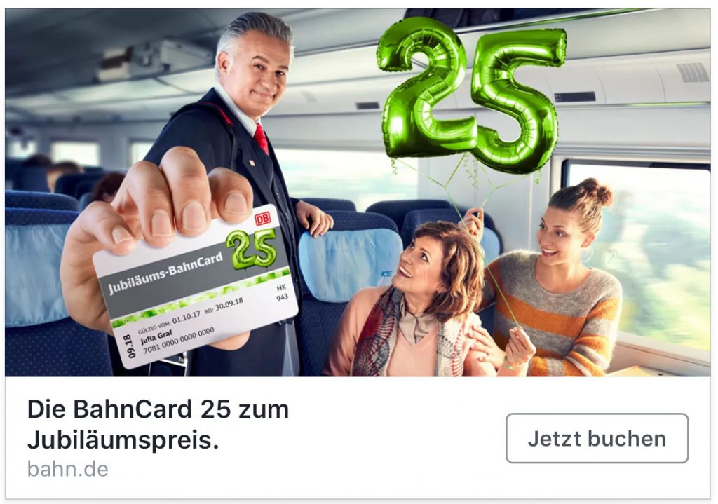 Jubiläums-BahnCard, Folienballons