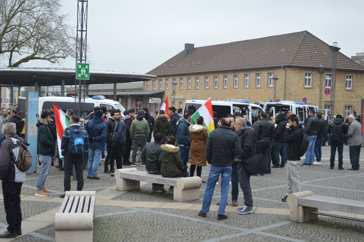 Kurden, Demo, Osnabrücker Hauptbahnhof