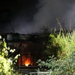 Gartenhütten brennen in Osnabrück Widukindland