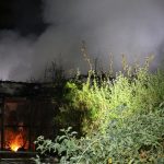 Gartenhütten brennen in Osnabrück Widukindland