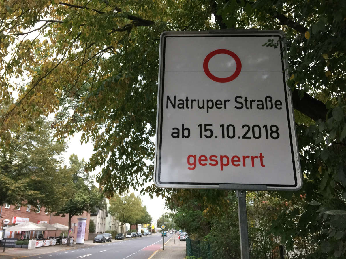 Sperrung Natruper Straße