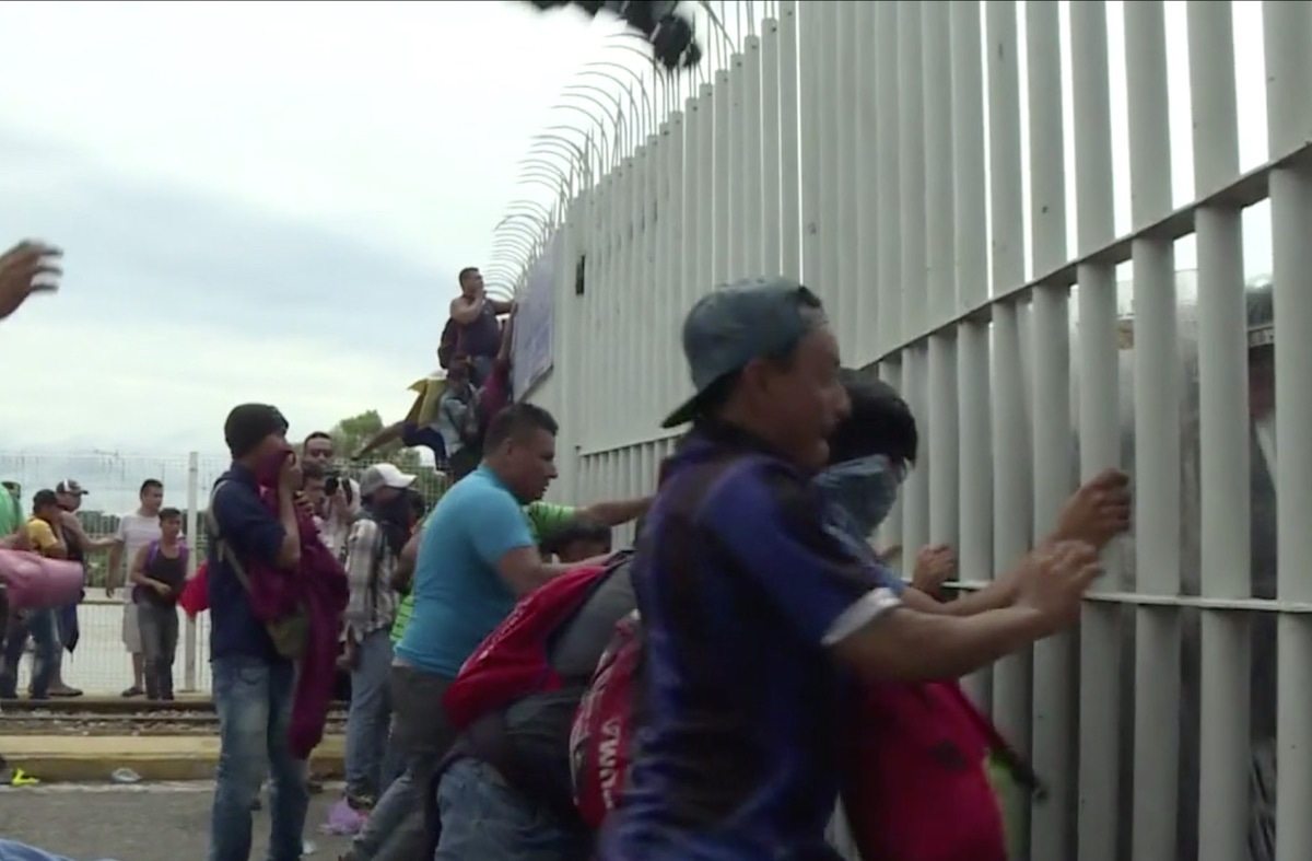 Einwanderer an der Grenze zu Mexiko