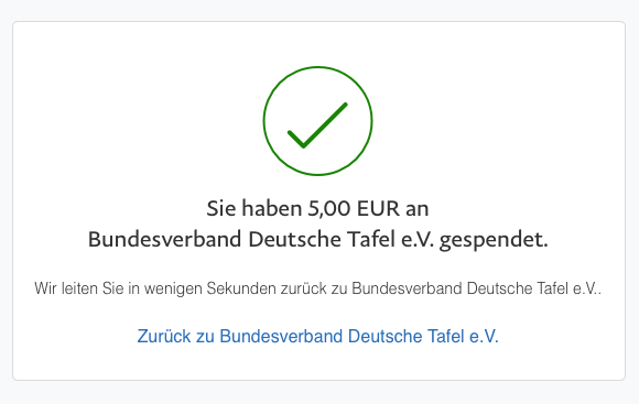 Online spenden Tafel.de