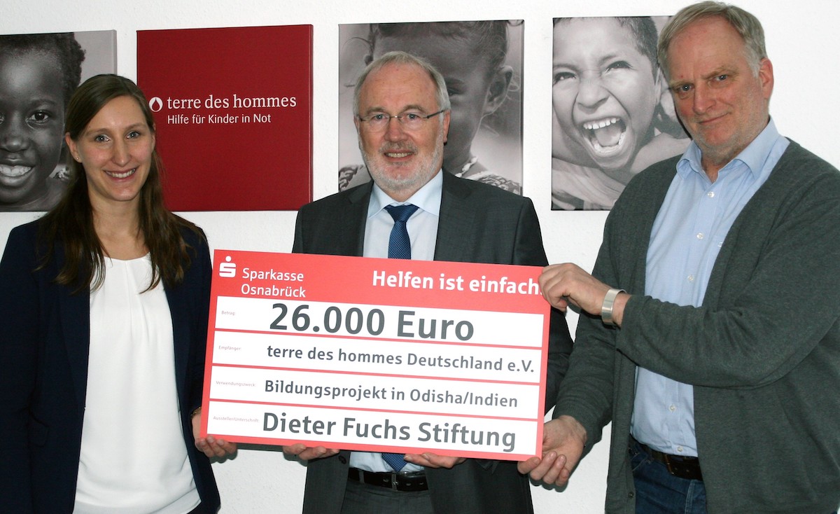Dieter Fuchs Stiftung spendet 26.000 Euro an indische Kinder