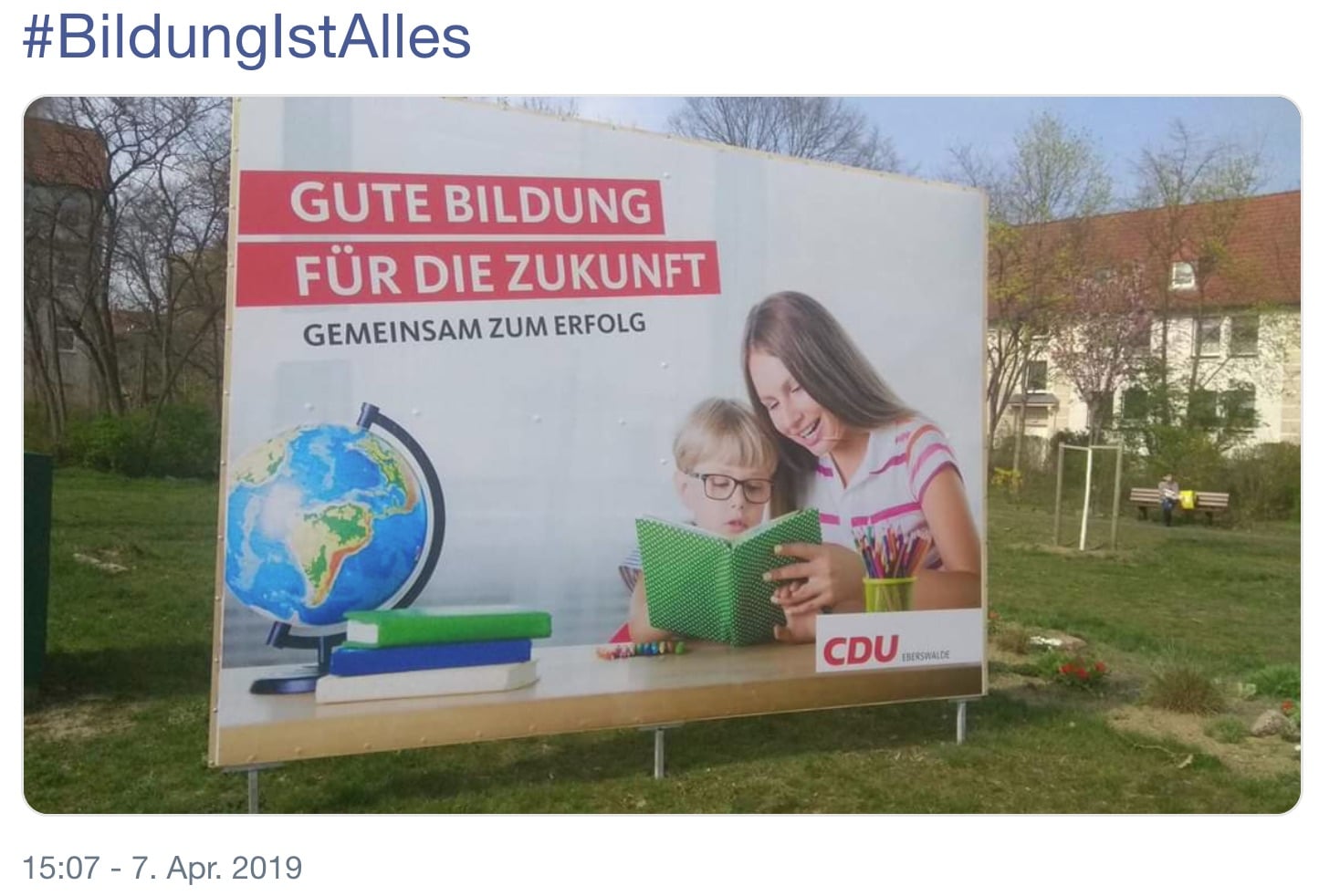CDU Wahlplakat Eberswalde