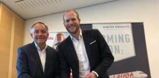 Lauda-Geschäftsführer Andreas Gruber (r.) und FMO-Geschäftsführer Prof. Dr. Rainer Schwarz (l.)