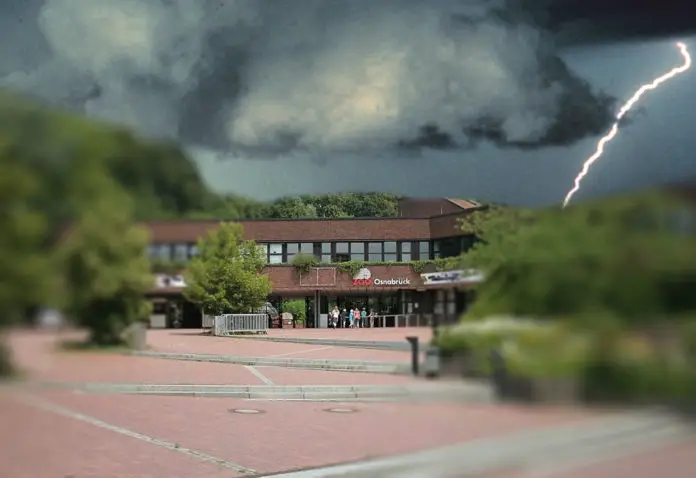 Dunkle Wolken über dem Zoo Osnabrück