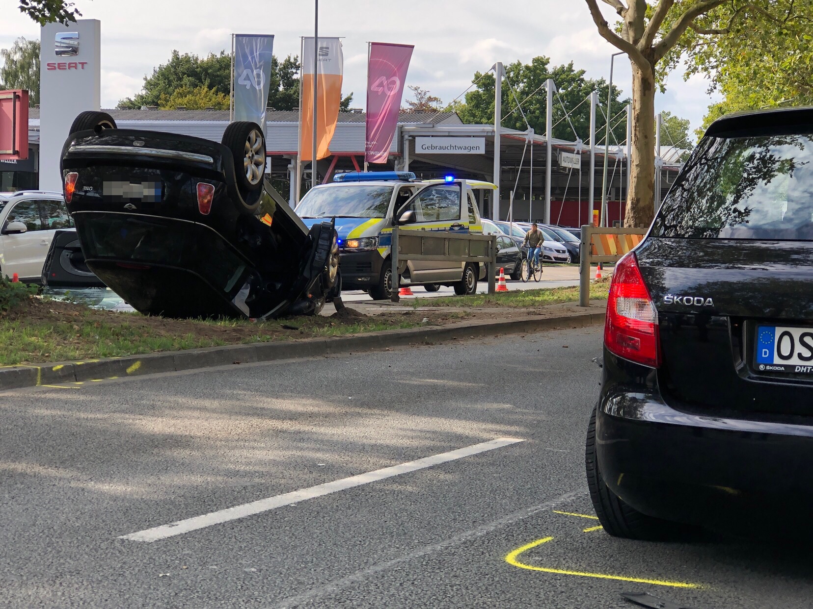 Pagenstecherstraße Osnabrück: Mini landete bei Unfall auf dem Dach