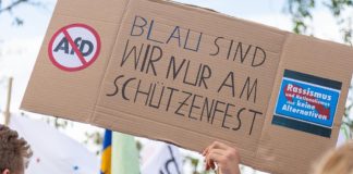Protest gegen die AfD im Landkreis Osnabrück; Foto: Dieter Reinhard