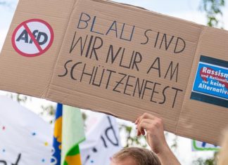 Protest gegen die AfD im Landkreis Osnabrück; Foto: Dieter Reinhard