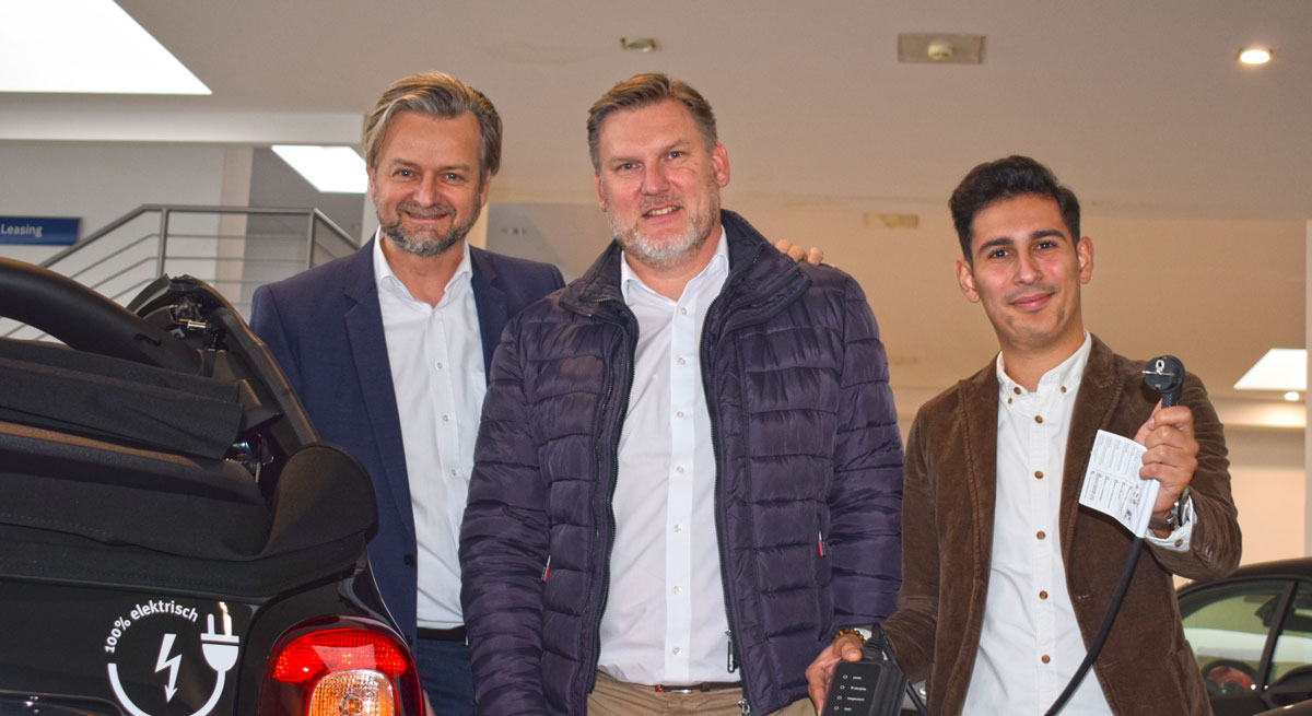 Die Drei von der E-Tankstelle: Holger Schütter, Stephan Jäkel und Karim Al-Wazani (Beresa)
