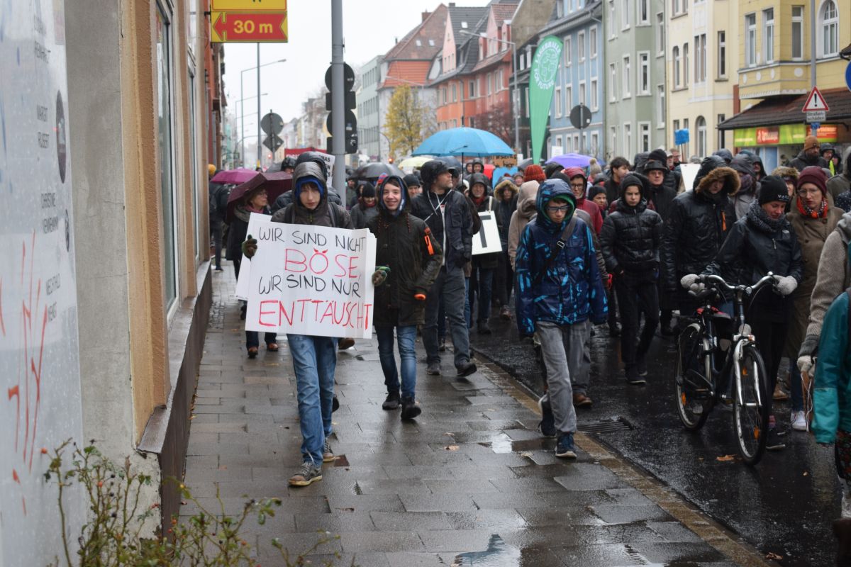 Klimademo in Osnabrück - Viele Erwachsene dabei