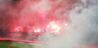 Zu viel Pyro auf Seiten der Osnabrücker Fans