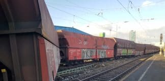 Entgleister Güterzug in Bremen