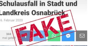 Fake News Schulausfall Osnabrück