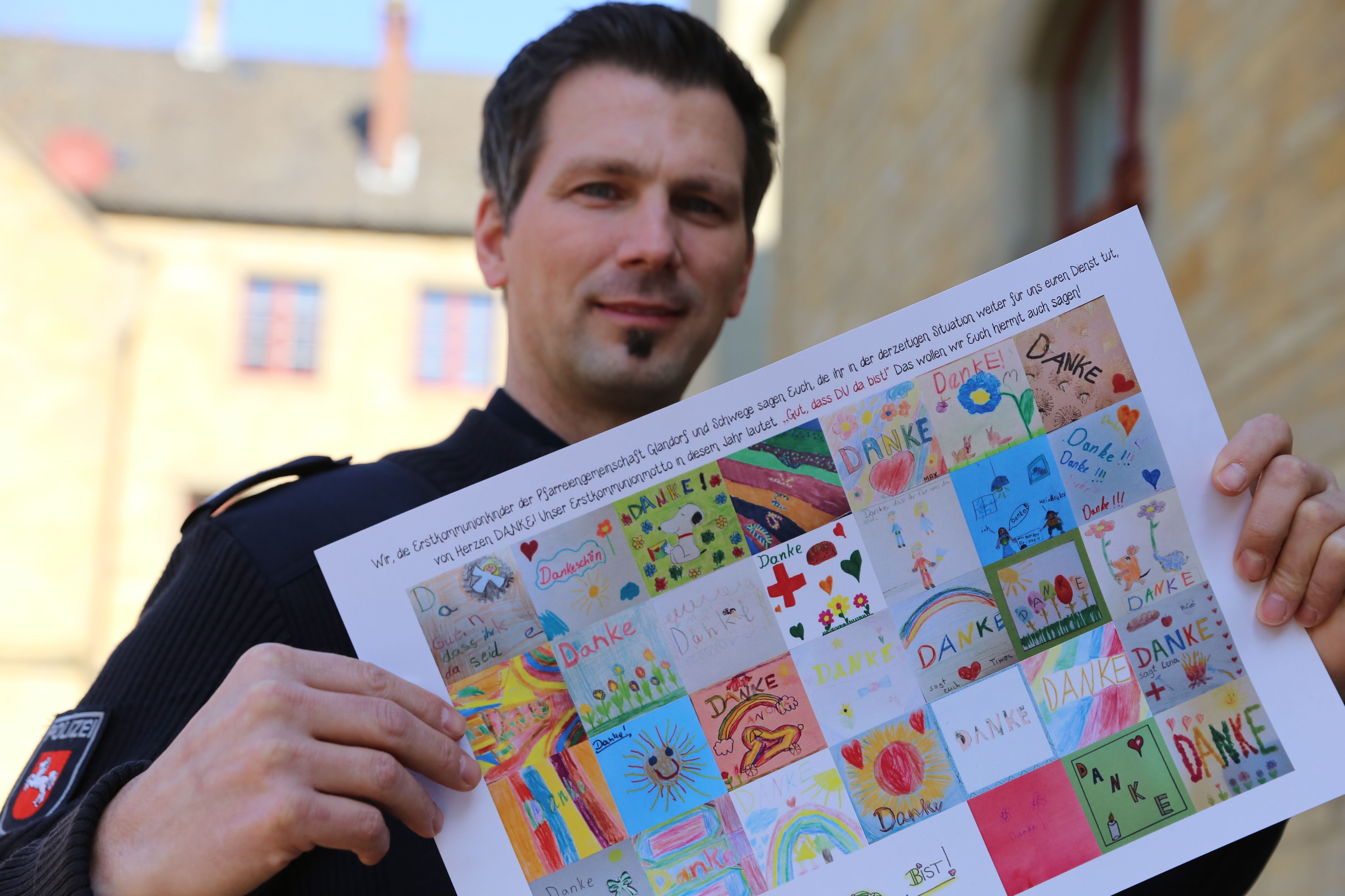Gute Nachricht des Tages: Erstkommunionkinder bedanken sich bei der Polizeidirektion Osnabrück