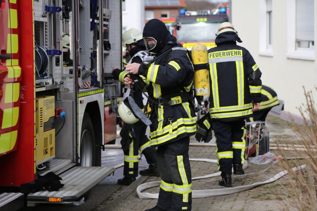 Feuerwehrmänner mit Atemschutz, Foto: Dieter Reinhard