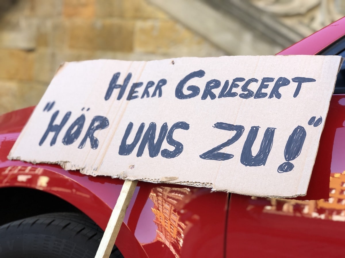 Die Gewerkschaftler appellierten an den Oberbürgermeister / Foto: Pohlmann