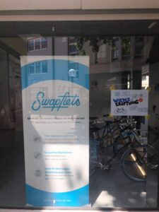 Günstiges Fahrrad-Abo - "Swapfiets" mit dem blauen Vorderreifen in Osnabrück