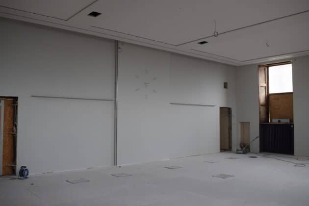 Einblick in den aktuellen Stand der Renovierungsarbeiten im Osnabrücker Ratssitzungssaal