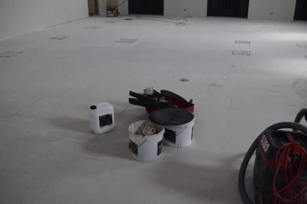 Einblick in den aktuellen Stand der Renovierungsarbeiten im Osnabrücker Ratssitzungssaal