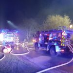 Brand eines Strohlagers in Bad Essen im Landkreis Osnabrück