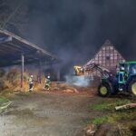 Brand eines Strohlagers in Bad Essen im Landkreis Osnabrück